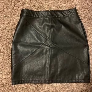 Black pleather skirt